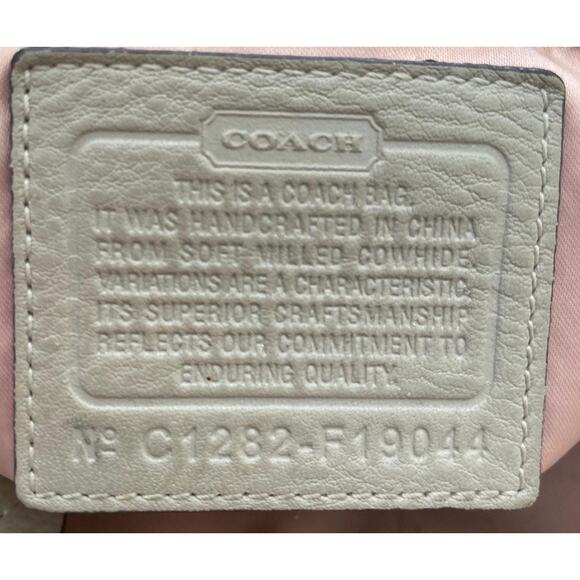 Coach penelope light gray pebble Leather Satchel BAG PURSE shoulder bag F19044 - Picture 10 of 10